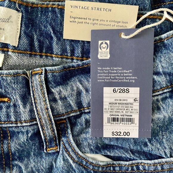 Universal Thread Vintage Stretch Straight Leg Jeans Women's Size 6 28S NEW NWT - Picture 6 of 10